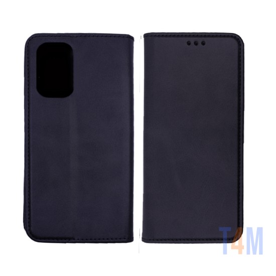 Capa Flip de Couro com Bolso Interno para Oppo A54 Preto